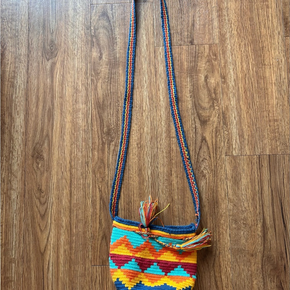 Colorful Woven Shoulder Bag